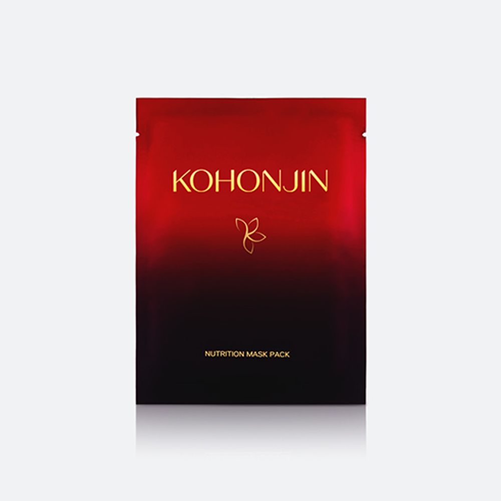 [Global Exclusive] KOHONJIN NUTRITION MASK PACK 10 sheets Premium Deep Hydrating Brightening Wrinkle Care with Black Rice and Tencel Sheet _ Made in Korea